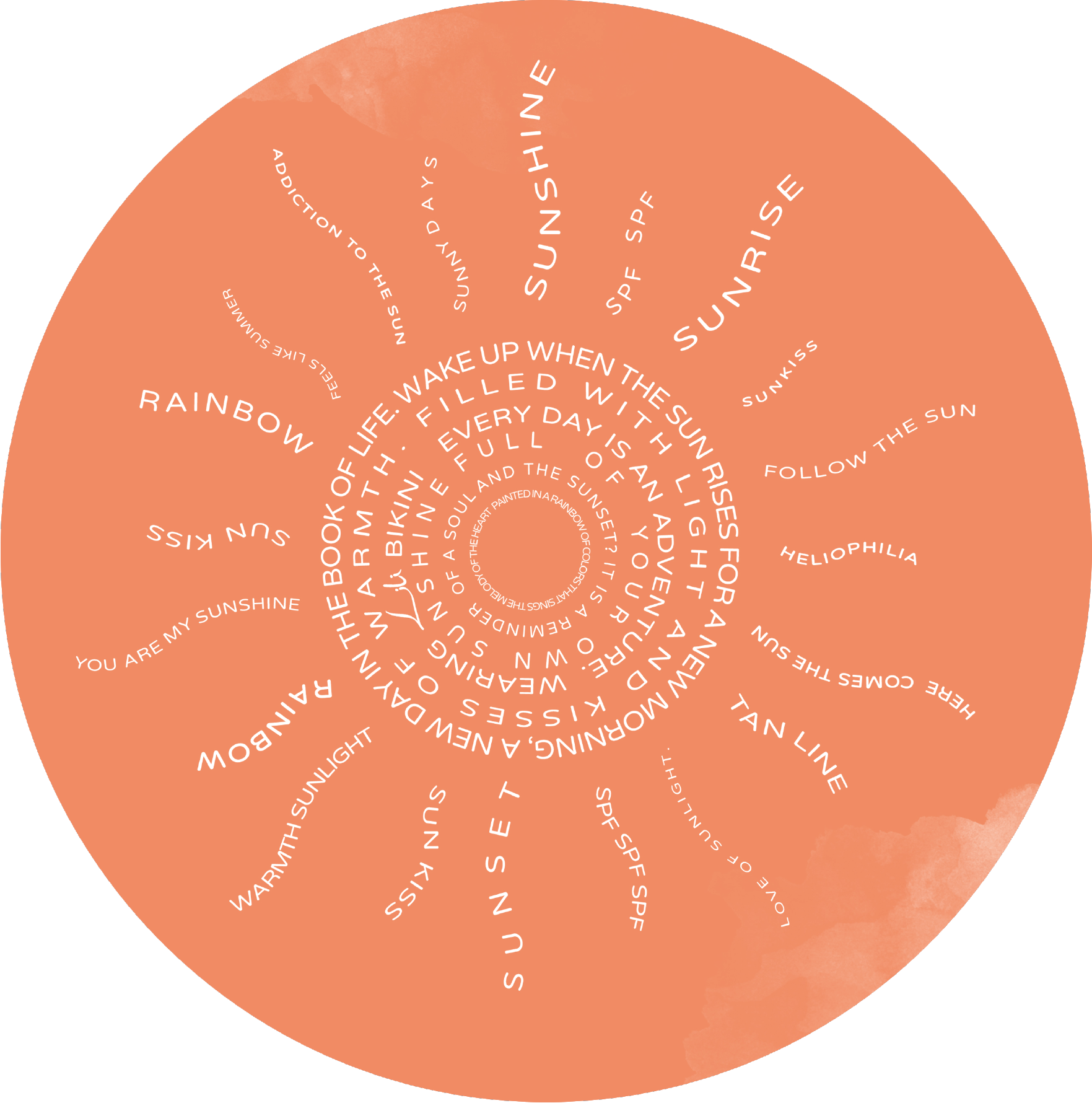 sunshine print swimwear